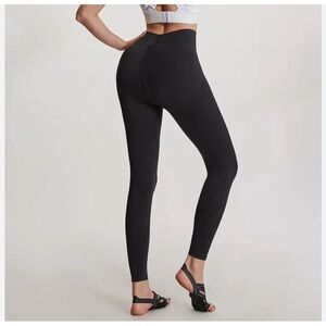 Vansydical butt lifting yoga pants leggings black size XL